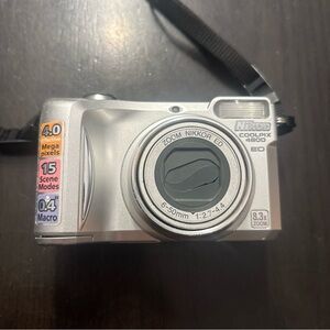 Nikon Coolpix 4800 ED 8.3x Zoom 4MP CCD Point & Shoot Tested Works Comes W/Bag